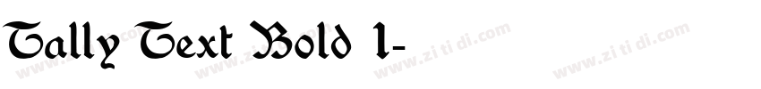 Tally Text Bold 1字体转换
